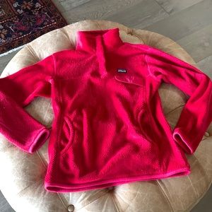 Patagonia Women's Bright Red Teddy Fleece Jacket